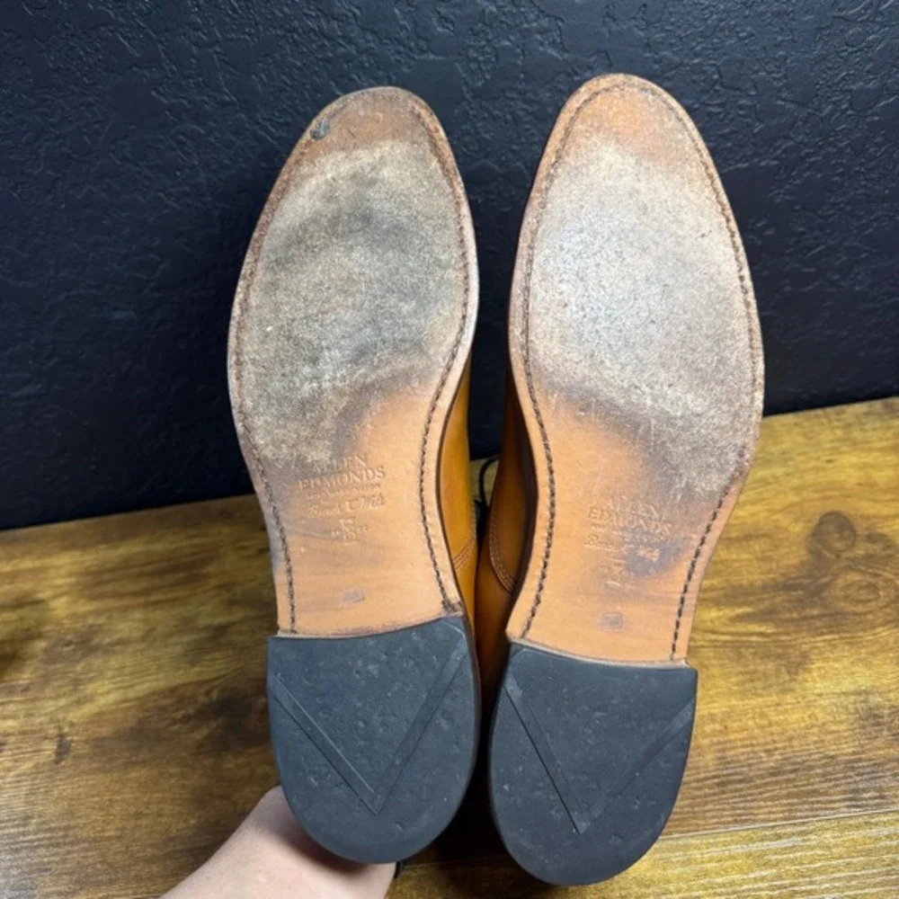 Allen Edmonds Park Avenue 5906 Tan Leather‎ Cap Toe Oxford Mens 13 B