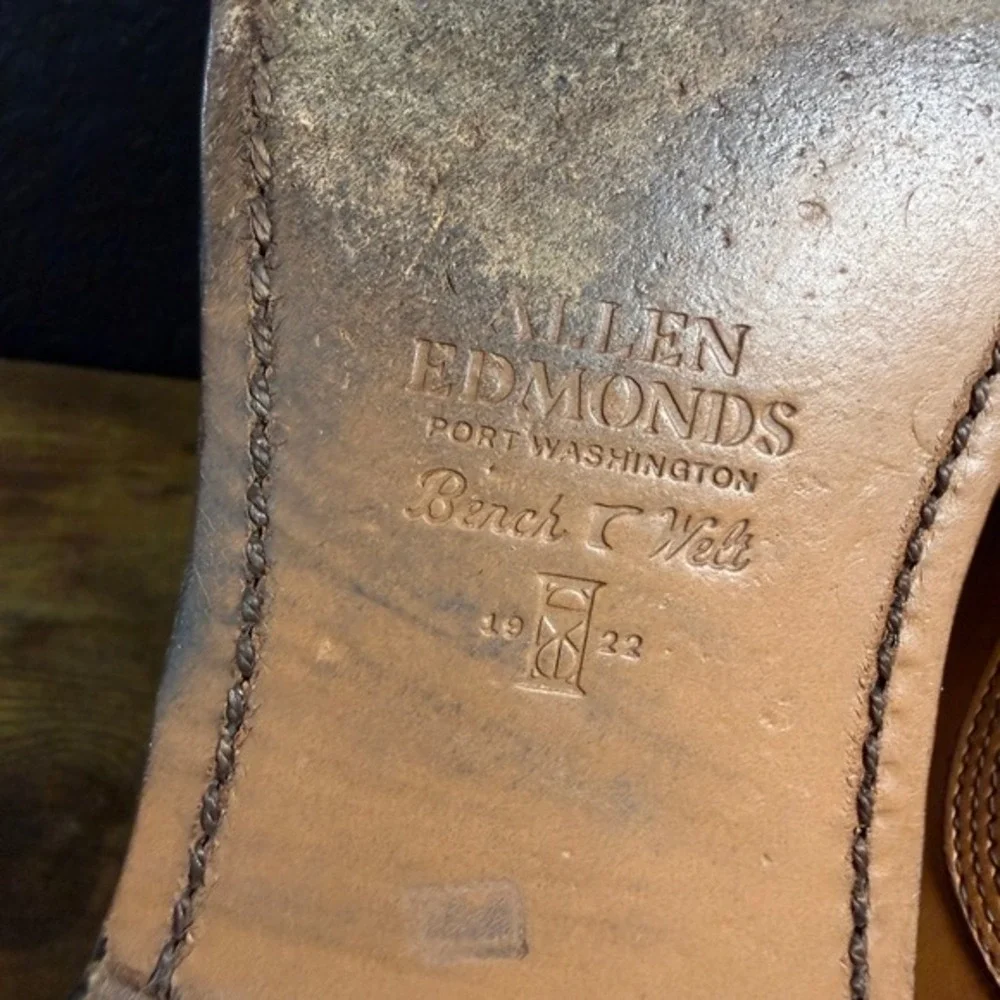 Allen Edmonds Park Avenue 5906 Tan Leather‎ Cap Toe Oxford Mens 13 B