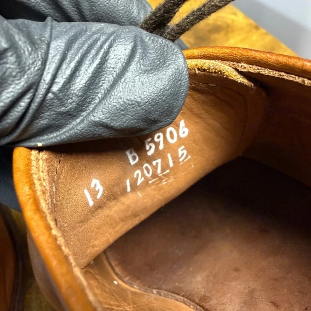 Allen Edmonds Park Avenue 5906 Tan Leather‎ Cap Toe Oxford Mens 13 B