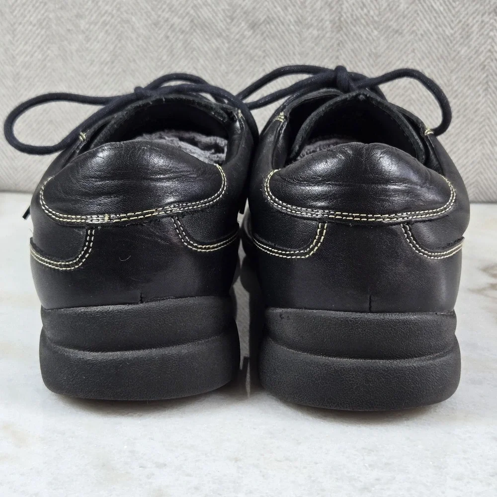 Kenneth Cole Reaction Black Leather Square Toe Oxfords w/Contrast Stitch Size 13