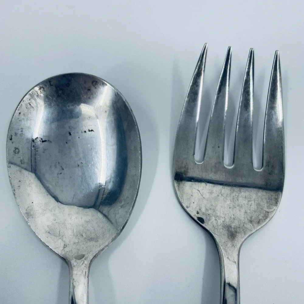 D&C Japan  E.P. Flatware Serving Set Spoon Fork‎ Cobalt Blue
