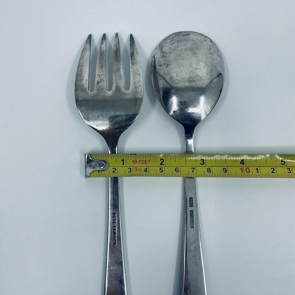 D&C Japan  E.P. Flatware Serving Set Spoon Fork‎ Cobalt Blue