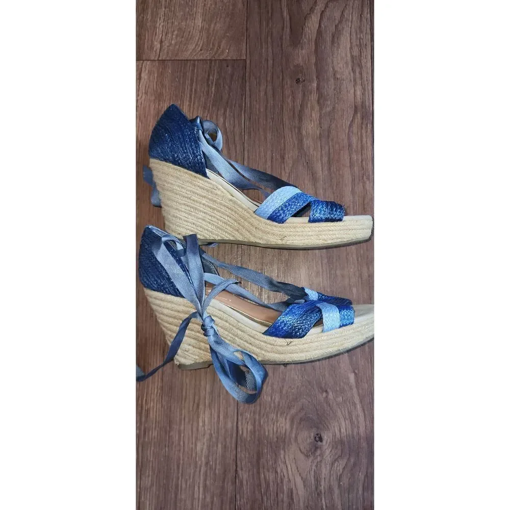 Old Navy Blue Wedge Sandals