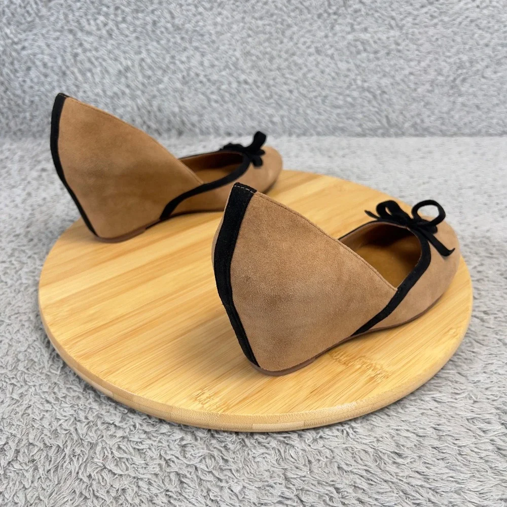 Jeffrey Campbell LadyLike Tan Suede Wedge Pumps Bow Womens Size 6.5 New Havana