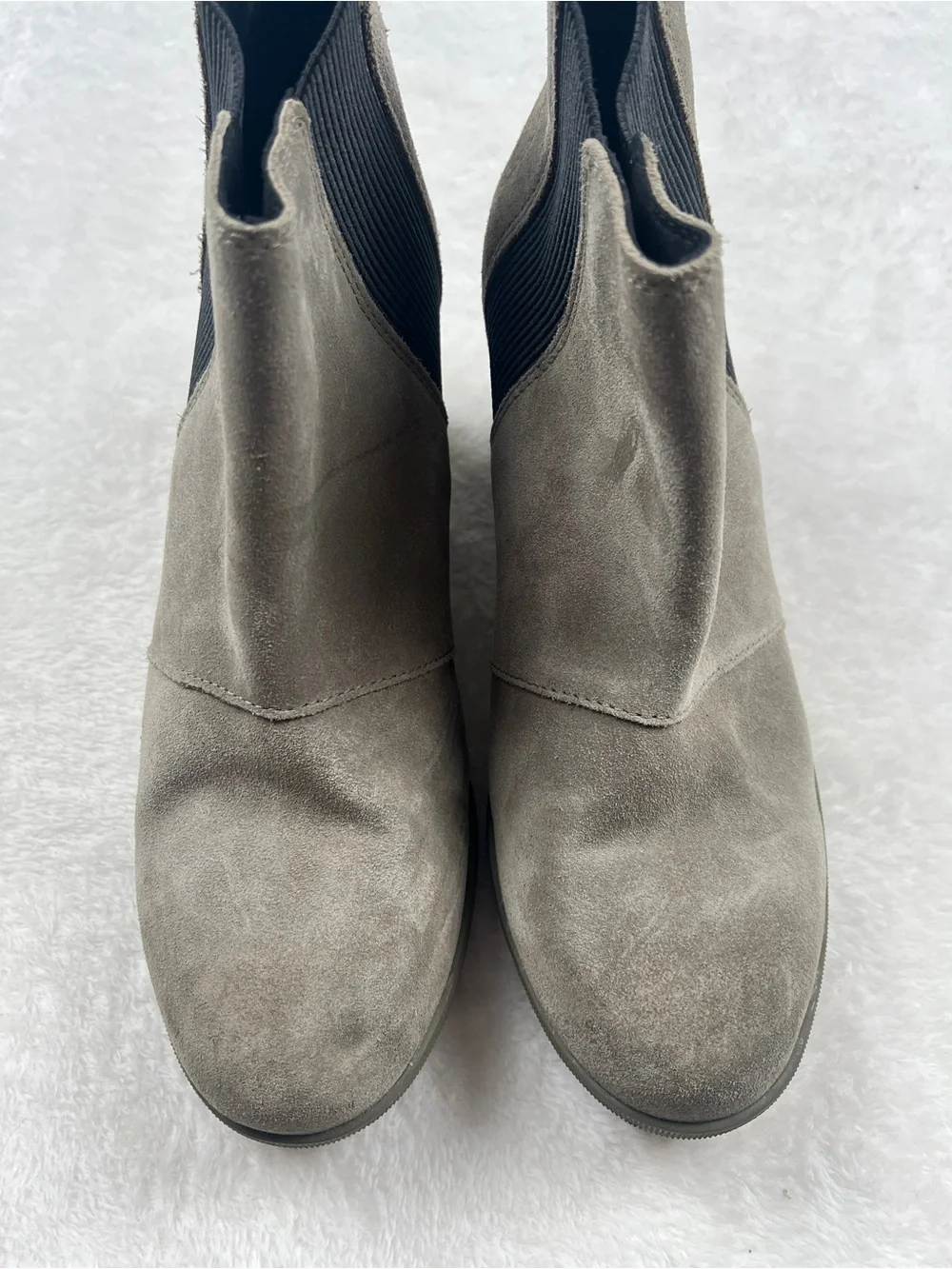 Sorel Joan of Arctic Wedge Booties Green Suede Camo Sole Women’s Size 9