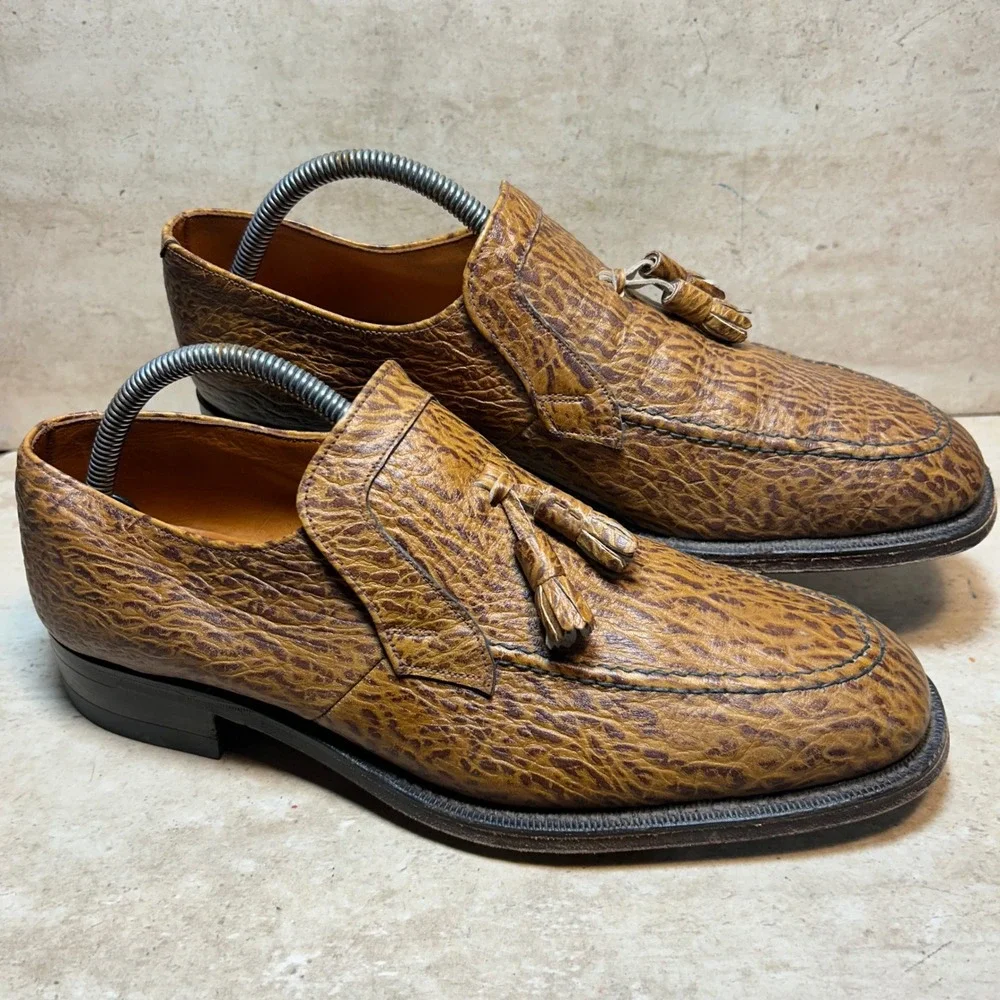 Loake Bros British Isles‎ Collection Tassel Loafers Mens 9 Made in England Brown