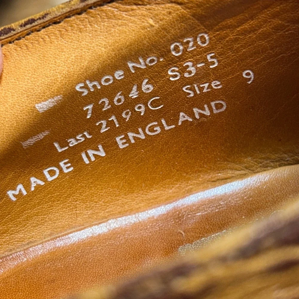 Loake Bros British Isles‎ Collection Tassel Loafers Mens 9 Made in England Brown