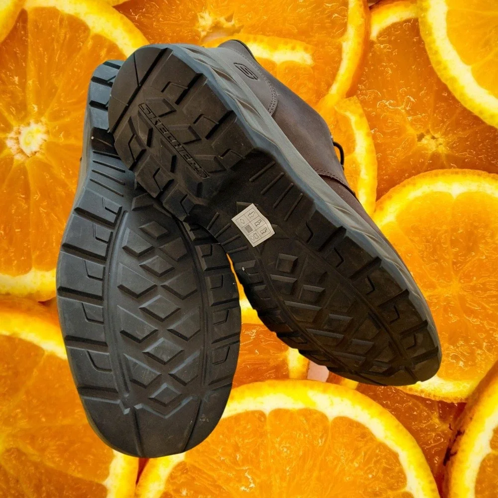 Skechers Mens Slip-in Relaxed Fit Parson Trestman Cocoa Brown Leather 205307 8.5