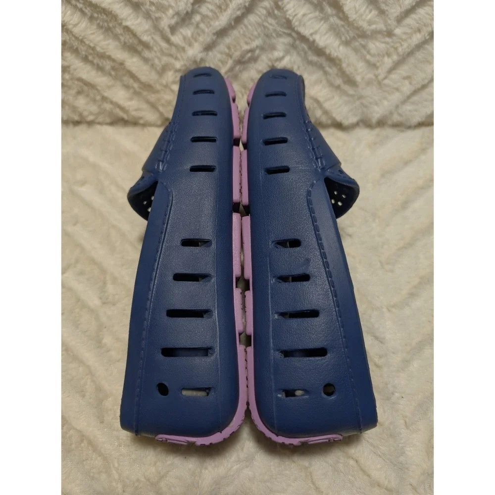 T1‎ FLOAFERS Navy/Lavender Water Friendly Slip On Women's Sz 7 Nautical Beach