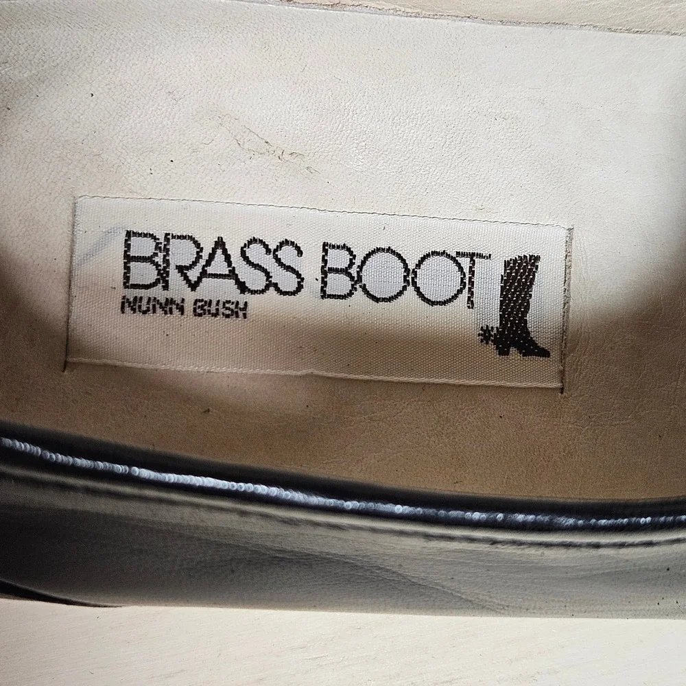 Brass Boot Nunn Bush Mens 10 M Black Leather Tassel Loafers Made in Italy 92313