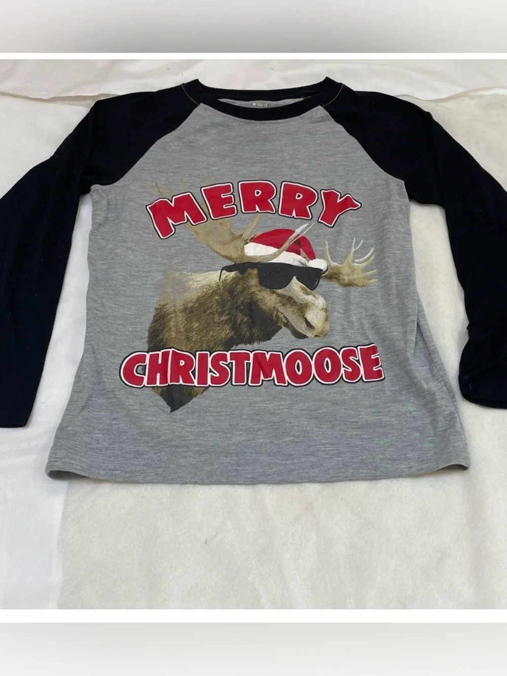 Arizona Jean Company 10/12 Christmas Moose Pajama Set Buffalo Plaid Holiday PJs