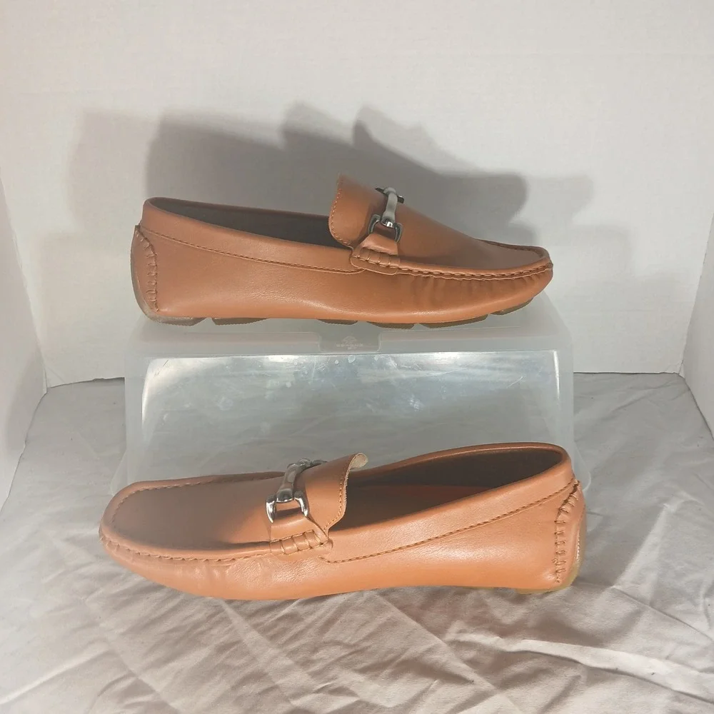 Vostey Milan Mens Driving Loafers Tan Brown Bit Slip On Shoes DZB23002 BMY3001 7