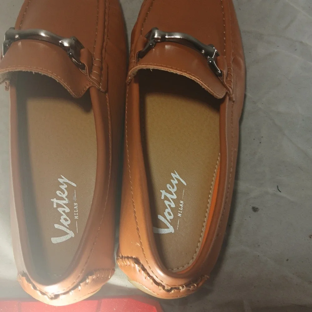 Vostey Milan Mens Driving Loafers Tan Brown Bit Slip On Shoes DZB23002 BMY3001 7