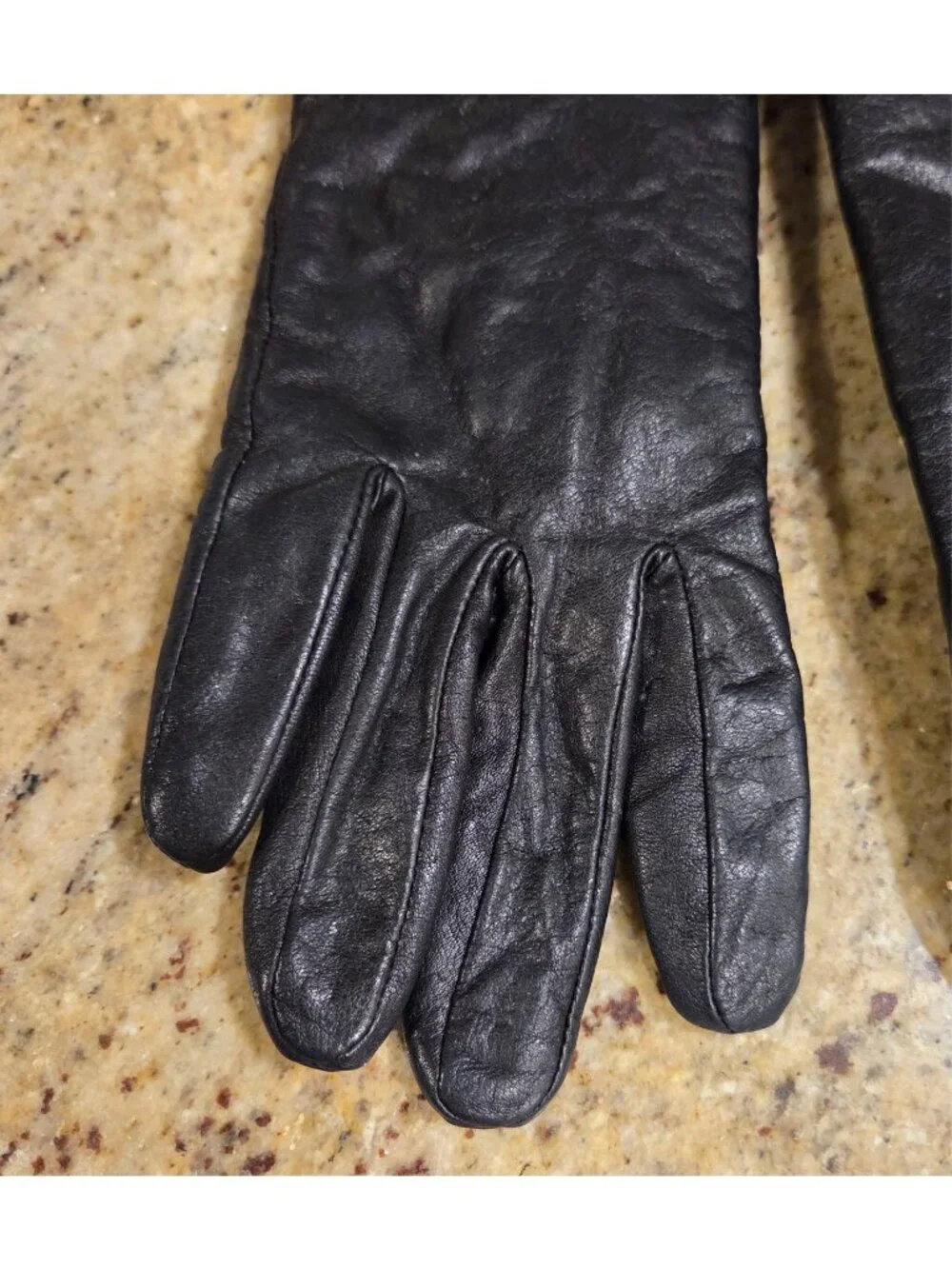 Thinsulate 40g Womens Size M Black Leather Fleece Lined Gloves