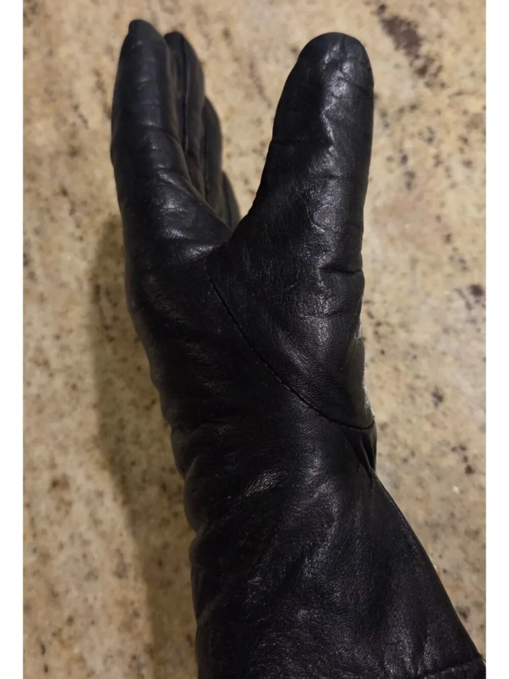 Thinsulate 40g Womens Size M Black Leather Fleece Lined Gloves