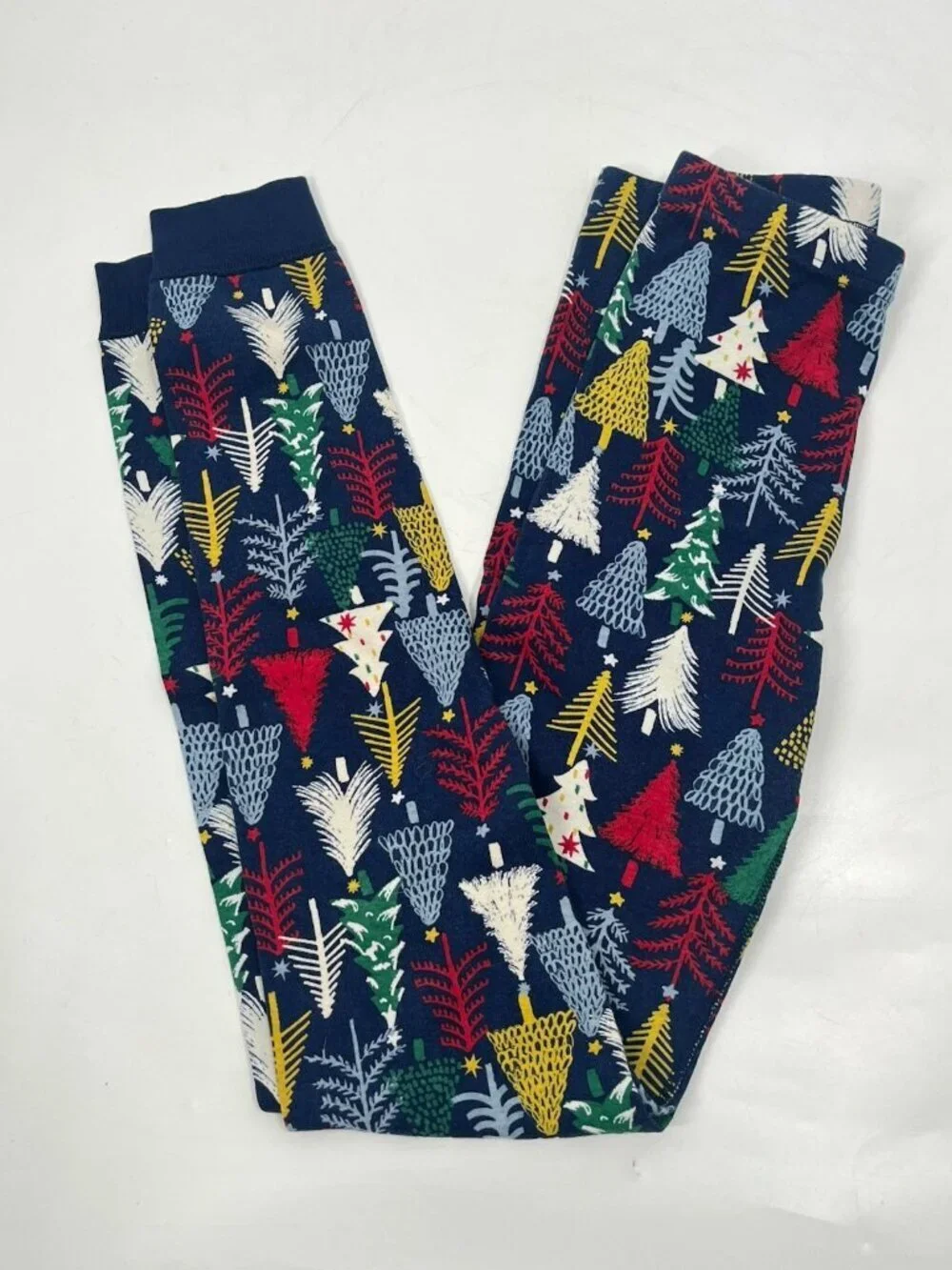 Hanna Andersson Blue Winter Pajama Set Sz Youth 14 Navy Blue Organic Cotton