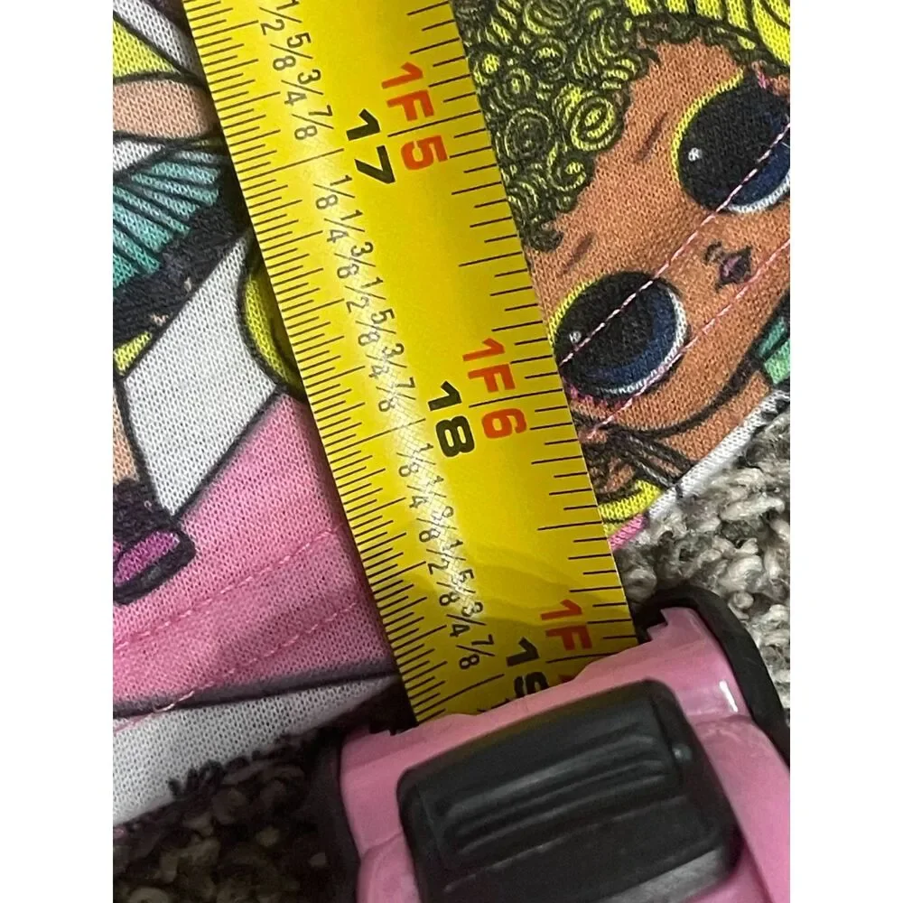 LOL Surprise pink character polaroid print graphic long sleeve PJ top 7/8