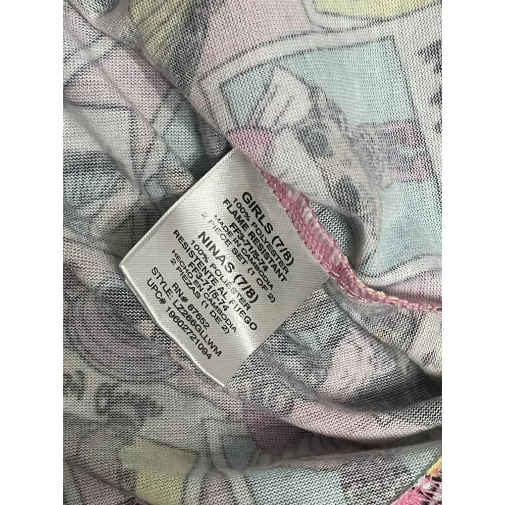 LOL Surprise pink character polaroid print graphic long sleeve PJ top 7/8