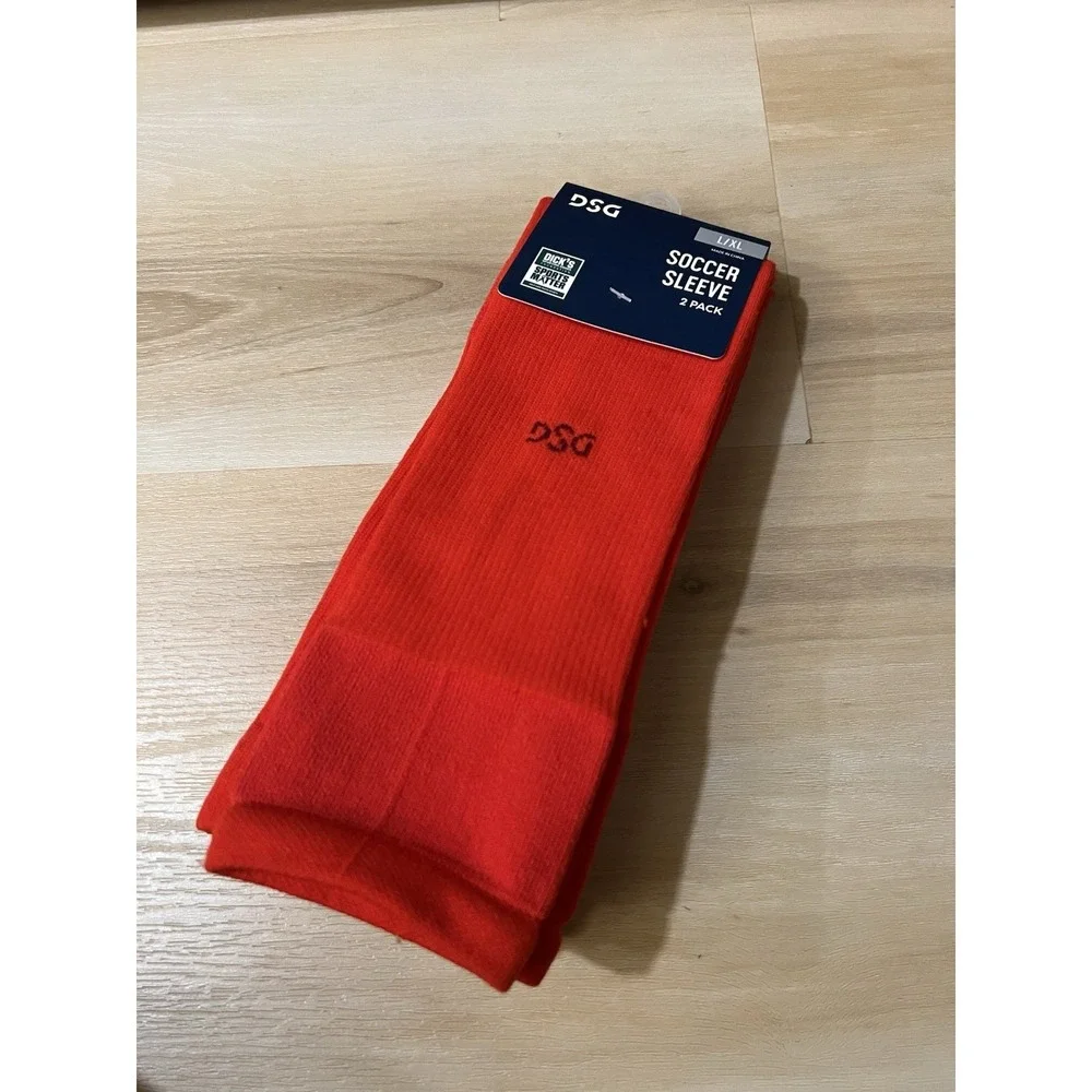 DSG Unisex Soccer Sleeve‎ 2 Pack Sz Large/XL Red Universal Sports NWT Football