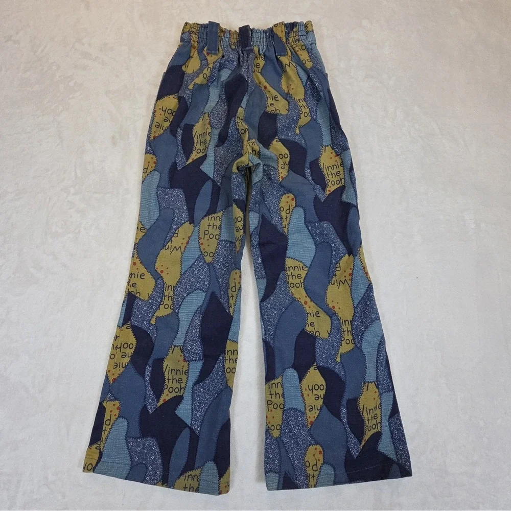 Vintage Kids Winnie The Pooh Pants Kids 6X Disney‎ Sears 70's 80's Flare Leg