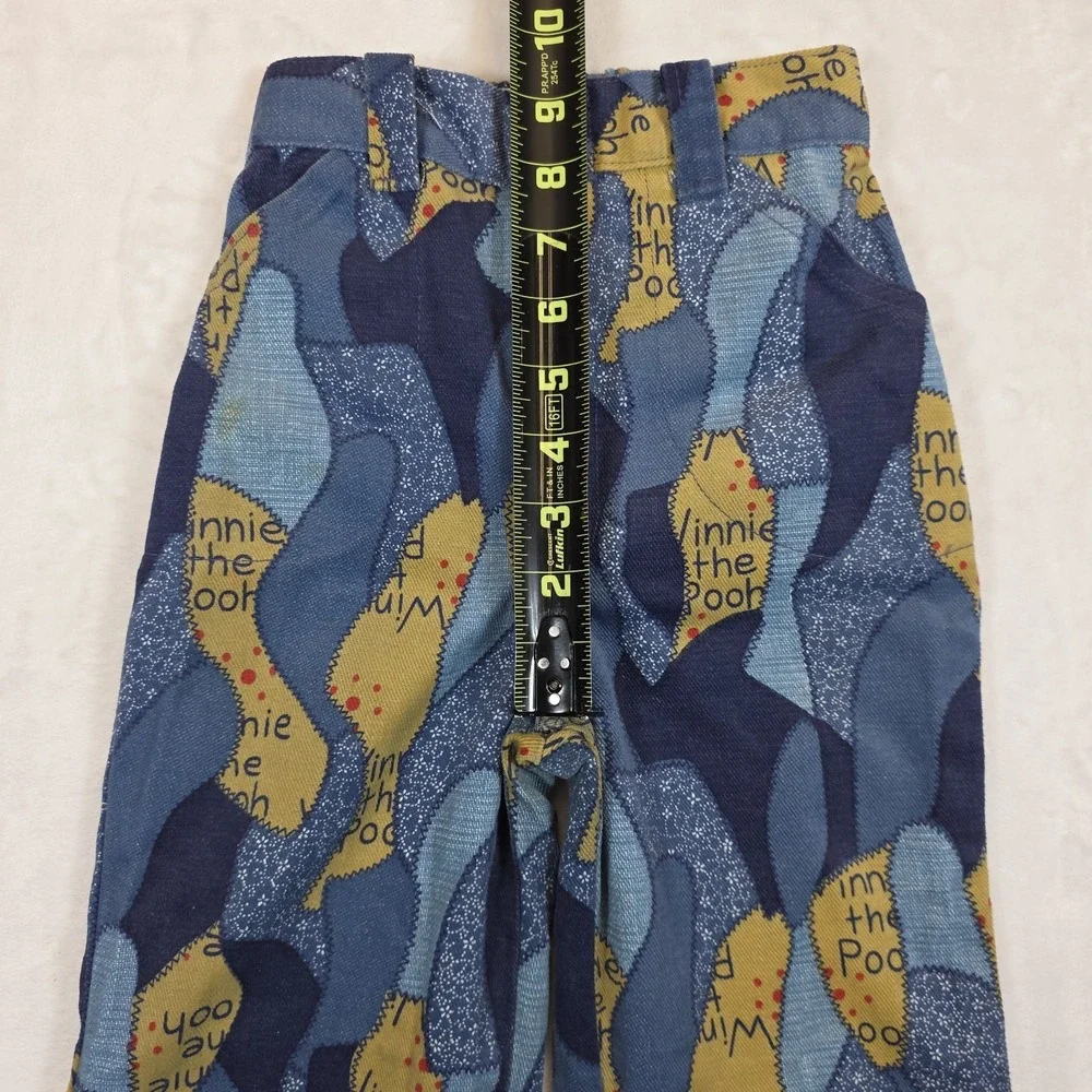 Vintage Kids Winnie The Pooh Pants Kids 6X Disney‎ Sears 70's 80's Flare Leg