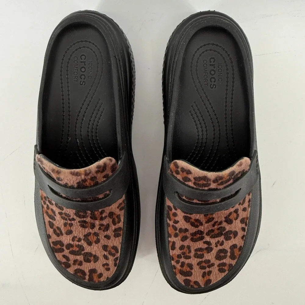 CROCS stomp leopard