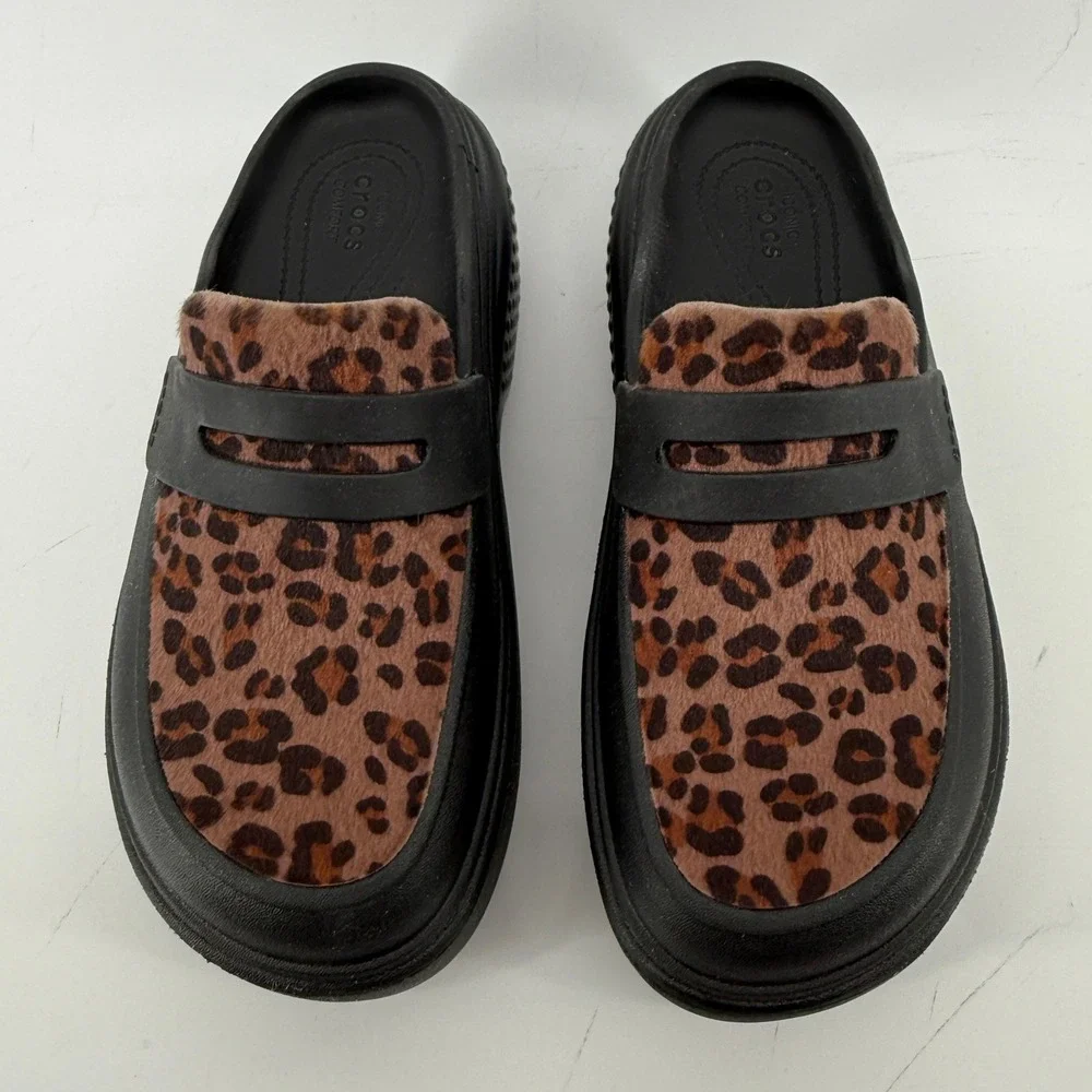 CROCS stomp leopard