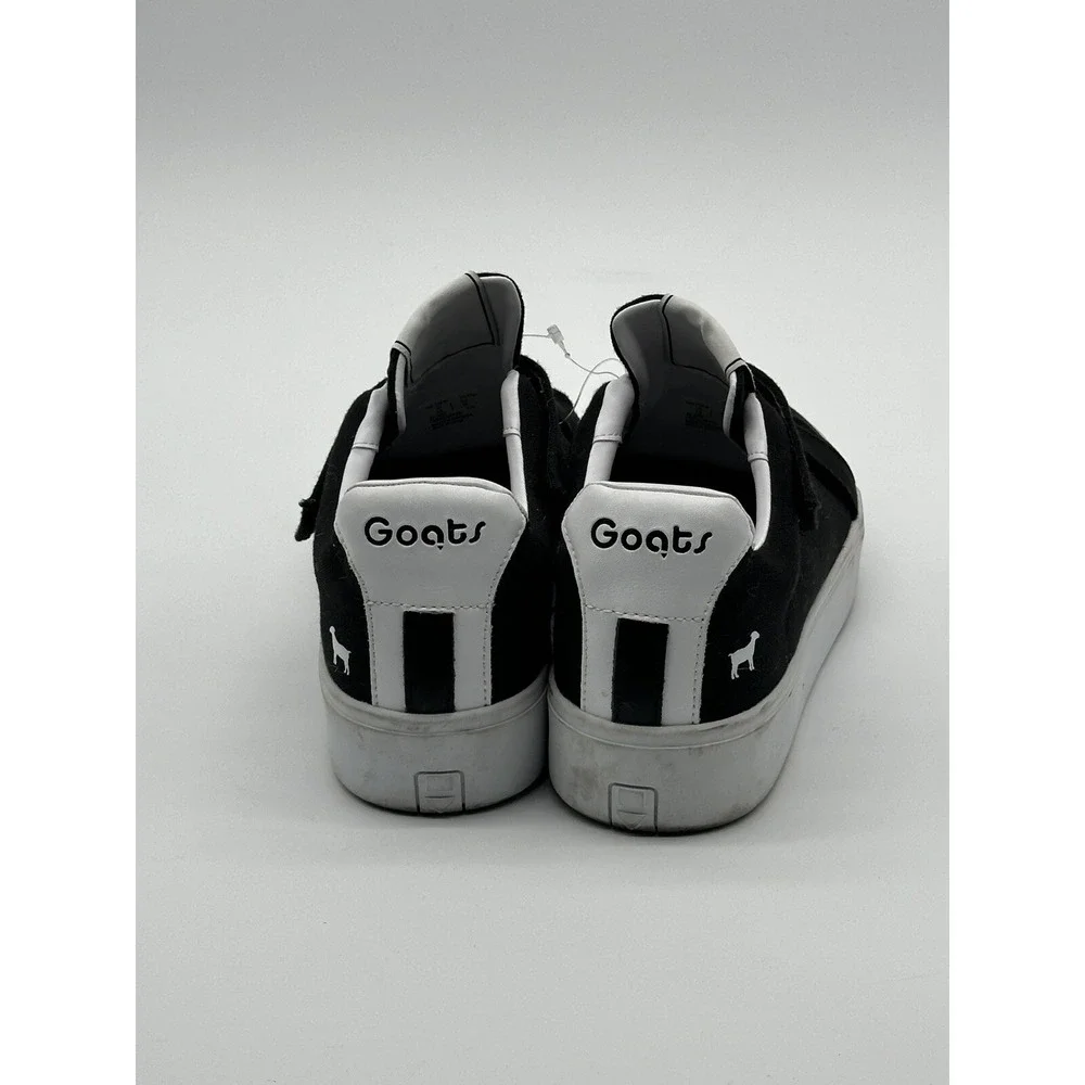 Goats Women's Black Canvas Crisscross‎ Straps Platform Slip-On Sneakers SZ 9.5