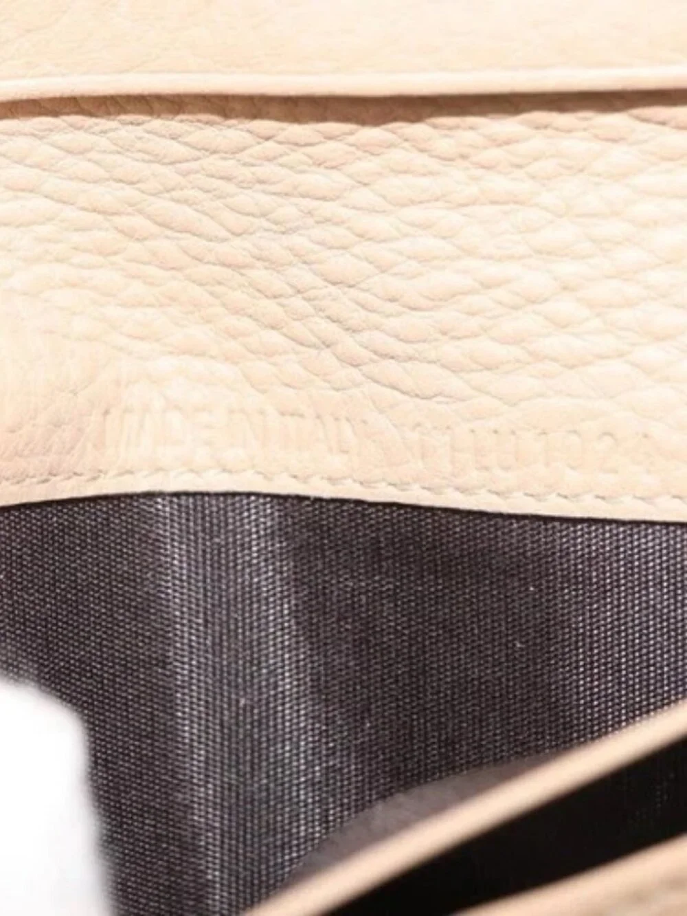 Christian Dior Bifold Wallet Leather Beige Silver Auth 181514