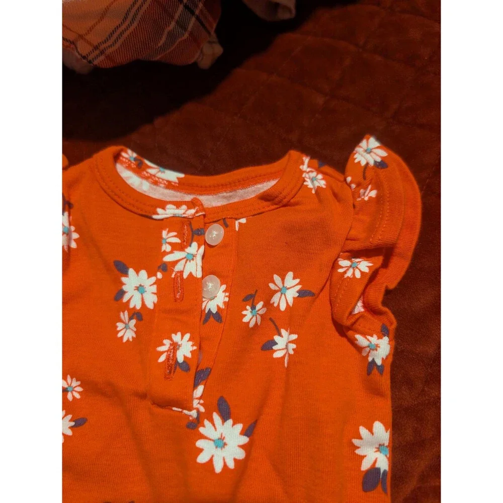 Carters 3M Floral Print Baby Bodysuit - Free Shipping