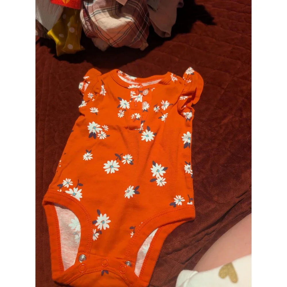 Carters 3M Floral Print Baby Bodysuit - Free Shipping