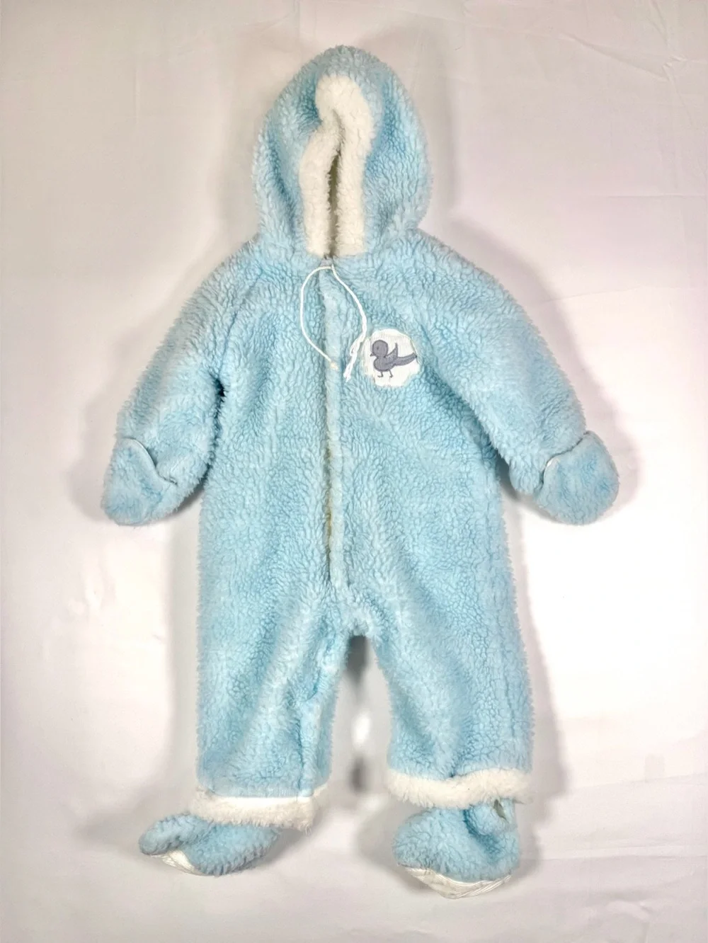 VINTAGE BETTI TERRELL Baby 9-12M Teddy Bear‎ Pram Sherpa Bunting Snowsuit 1980s