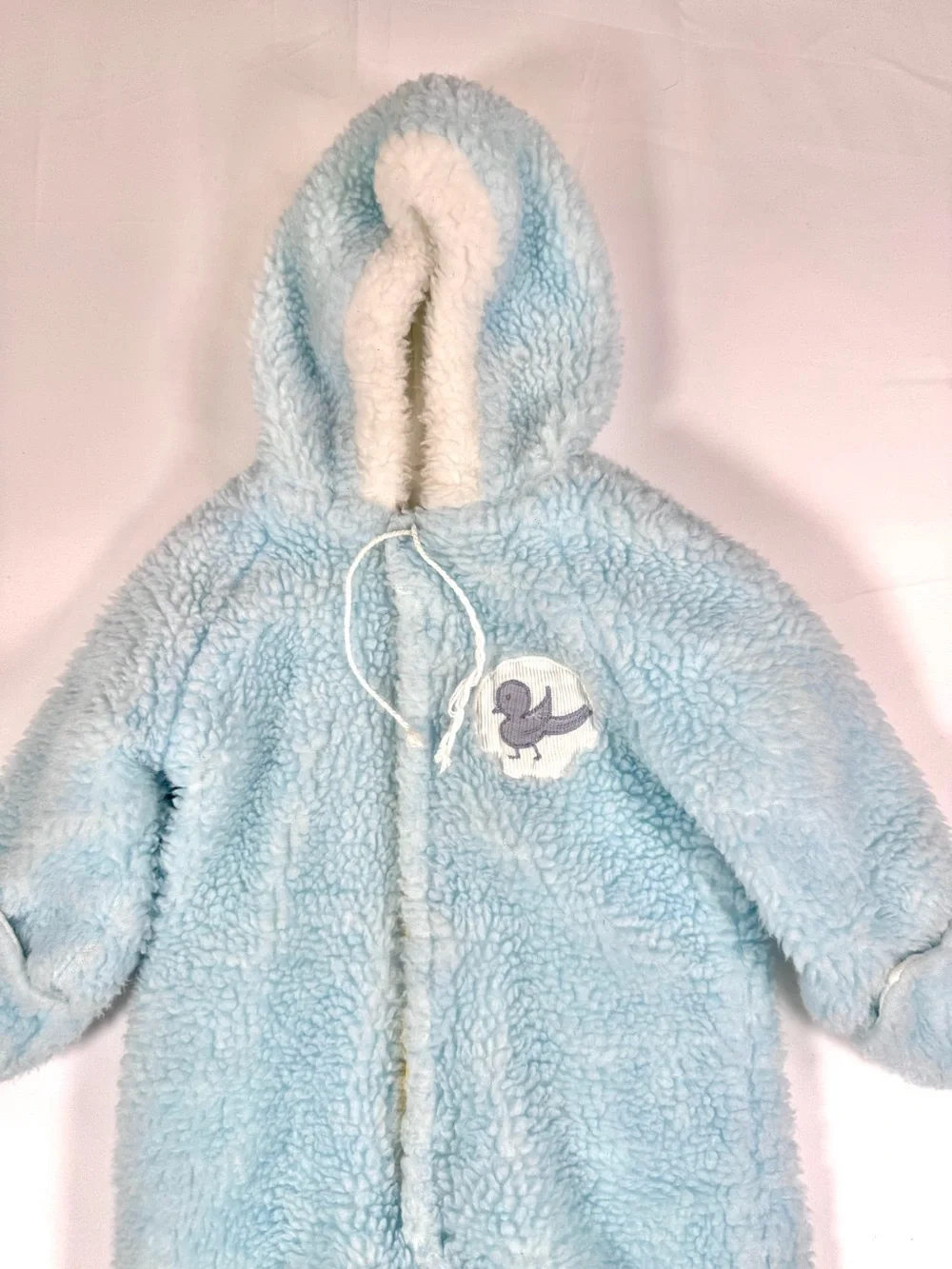 VINTAGE BETTI TERRELL Baby 9-12M Teddy Bear‎ Pram Sherpa Bunting Snowsuit 1980s