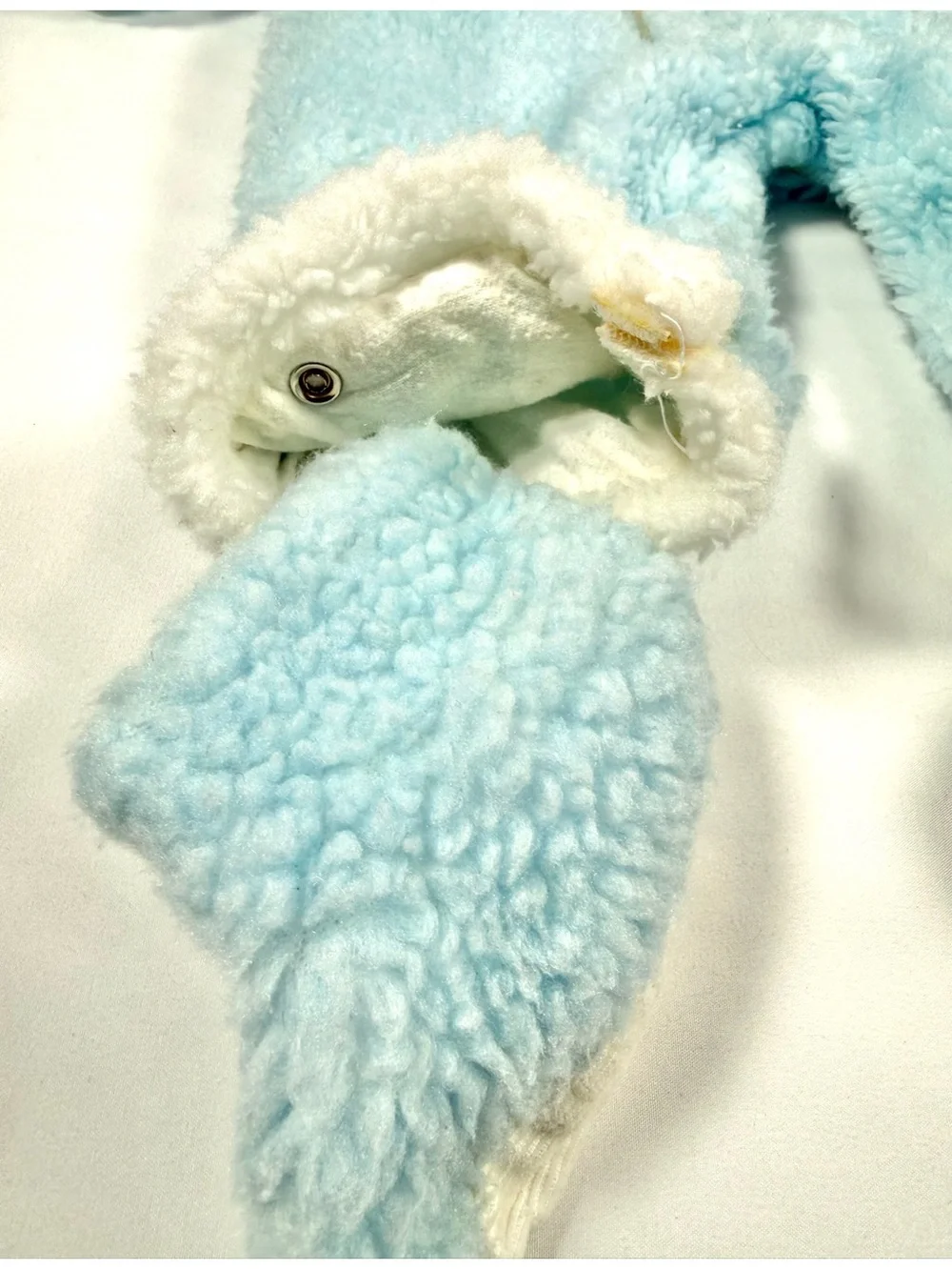 VINTAGE BETTI TERRELL Baby 9-12M Teddy Bear‎ Pram Sherpa Bunting Snowsuit 1980s