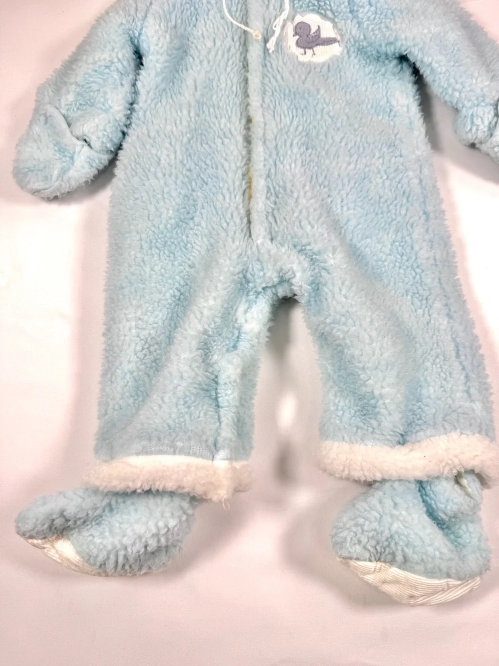 VINTAGE BETTI TERRELL Baby 9-12M Teddy Bear‎ Pram Sherpa Bunting Snowsuit 1980s