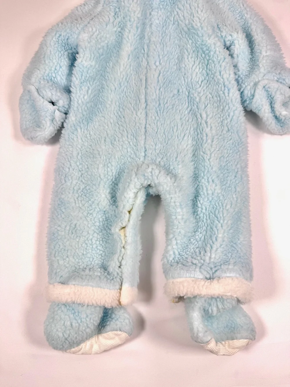 VINTAGE BETTI TERRELL Baby 9-12M Teddy Bear‎ Pram Sherpa Bunting Snowsuit 1980s