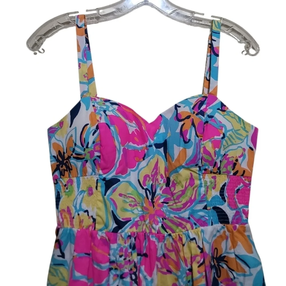 Lilly Pulitzer Christine Coral Reef Im So Jelly Fit & Flare Dress Size 10