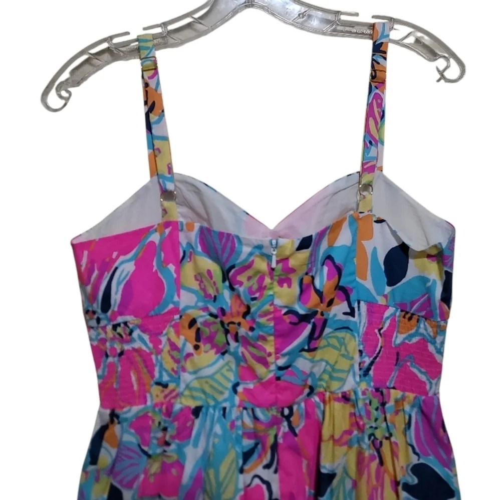 Lilly Pulitzer Christine Coral Reef Im So Jelly Fit & Flare Dress Size 10