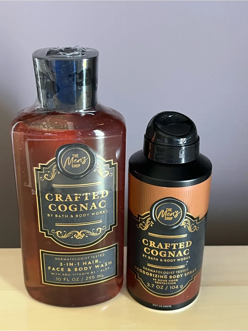 Men’s Bath & Body Works Crafted Cognac Body Spray & 3 in 1 Hair, Face & Body Was