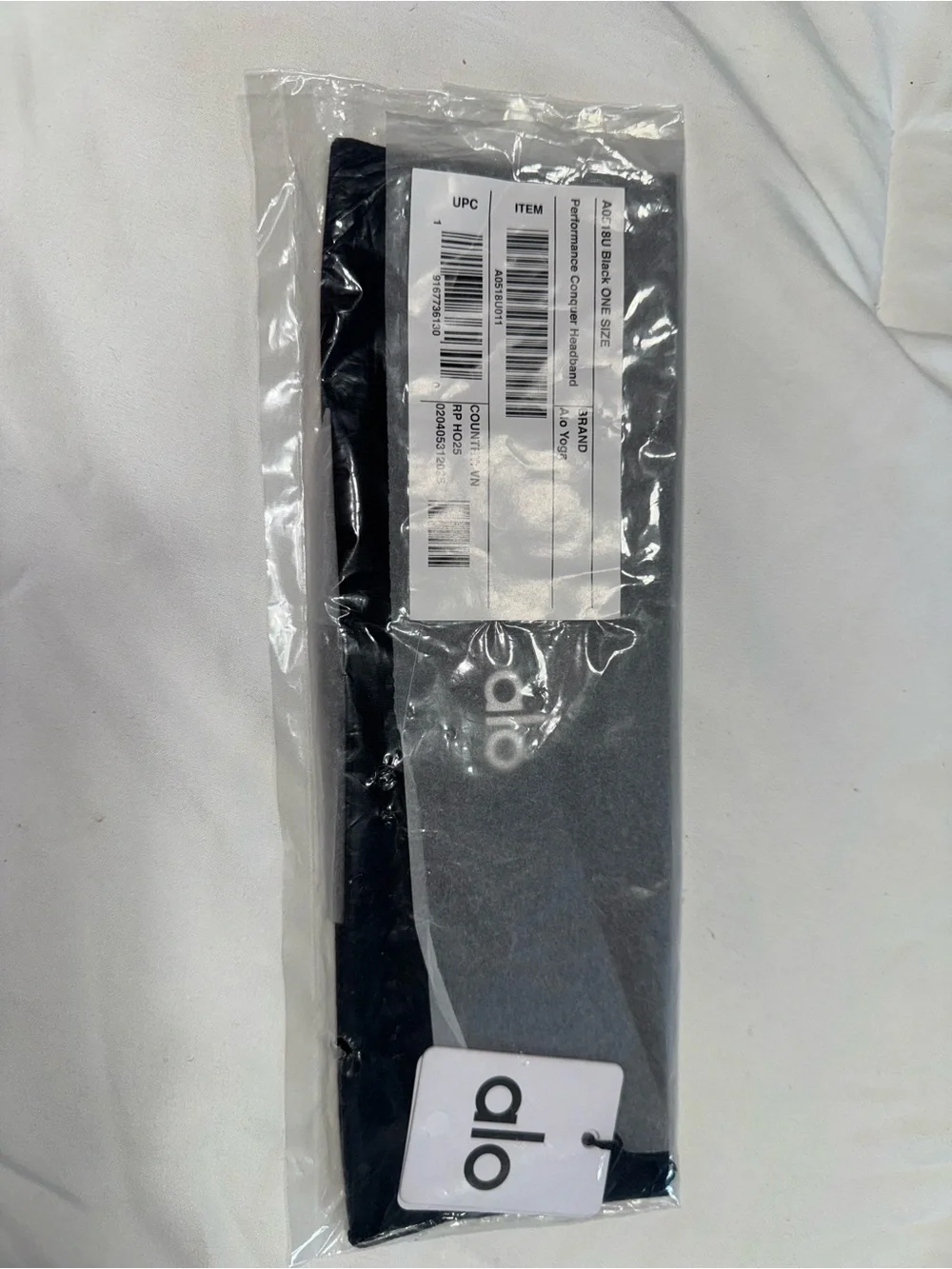 ALO Yoga Black Performance Conquer Headband