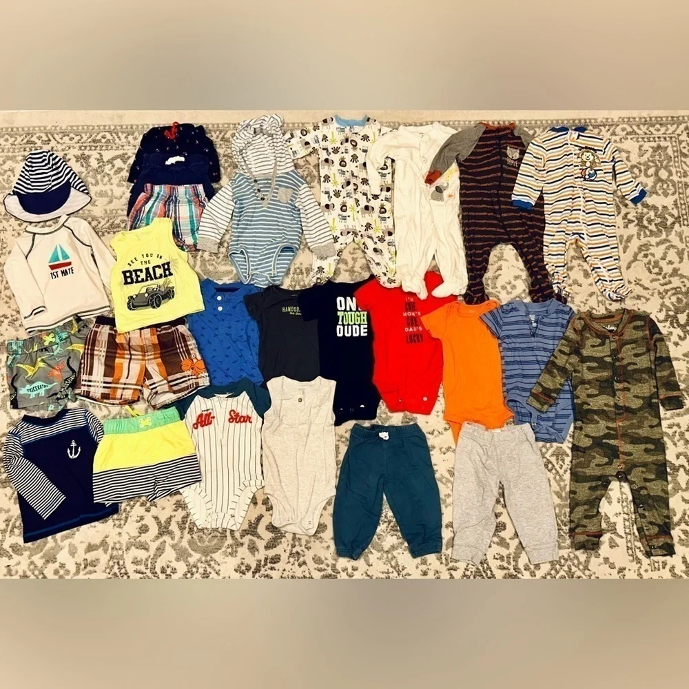 26 Piece Baby Boy Size 6-9M Mixed Season Bundle