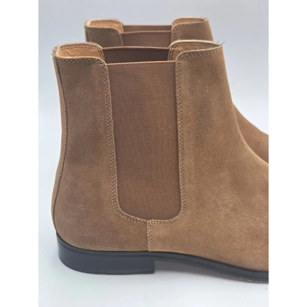 Express Chelsea Boots Mens 10 Brown Suede Leather Slip On Ankle Boots EUC