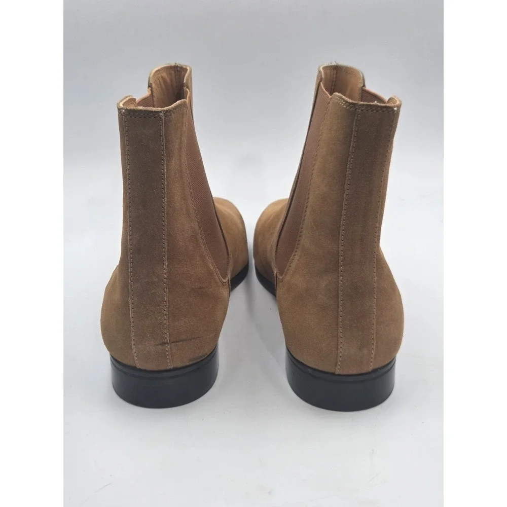 Express Chelsea Boots Mens 10 Brown Suede Leather Slip On Ankle Boots EUC