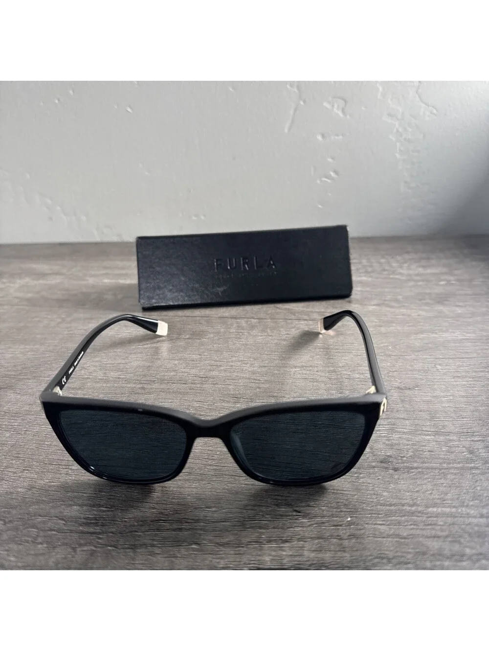 Furla Eyeglasses VFU550K 0700 Black Gold 53-16-135 FRAMES ONLY WITH CASE