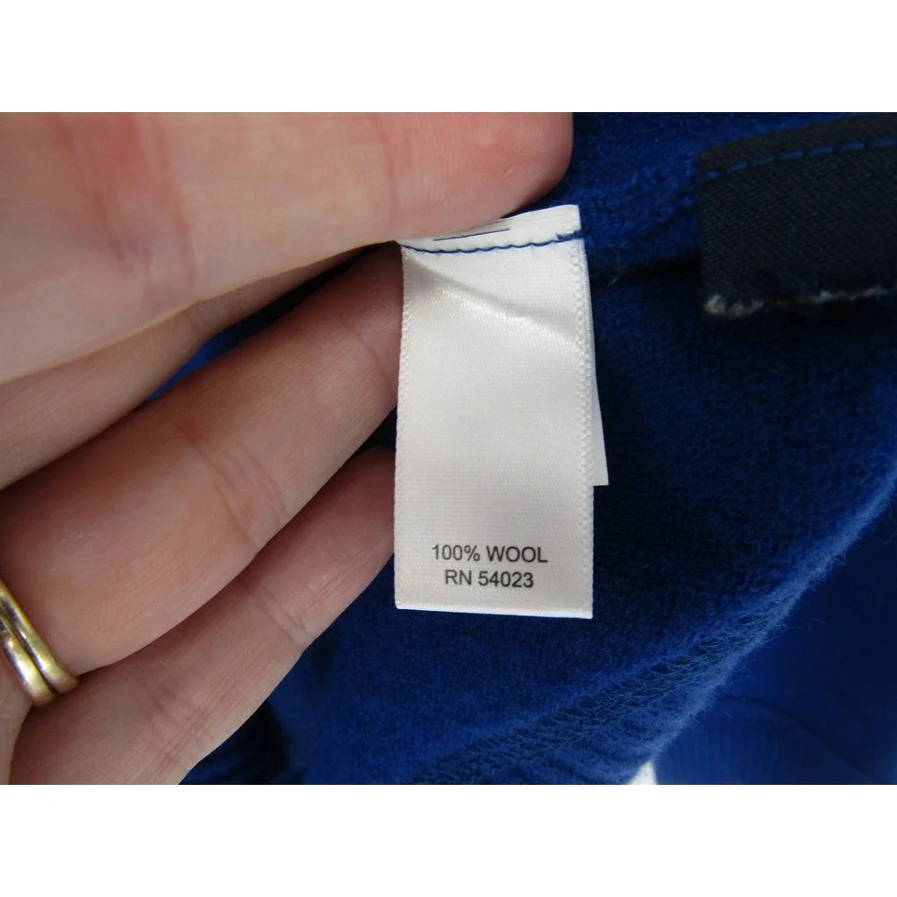 Banana Republic Quarter Zip Sweater Mens XL Blue 100% Wool Old Money Preppy Fall