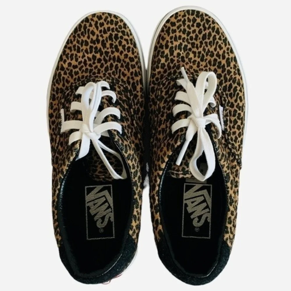 VANS Leopard Print White Brown Unisex Skate Sneakers Men’s Size 5