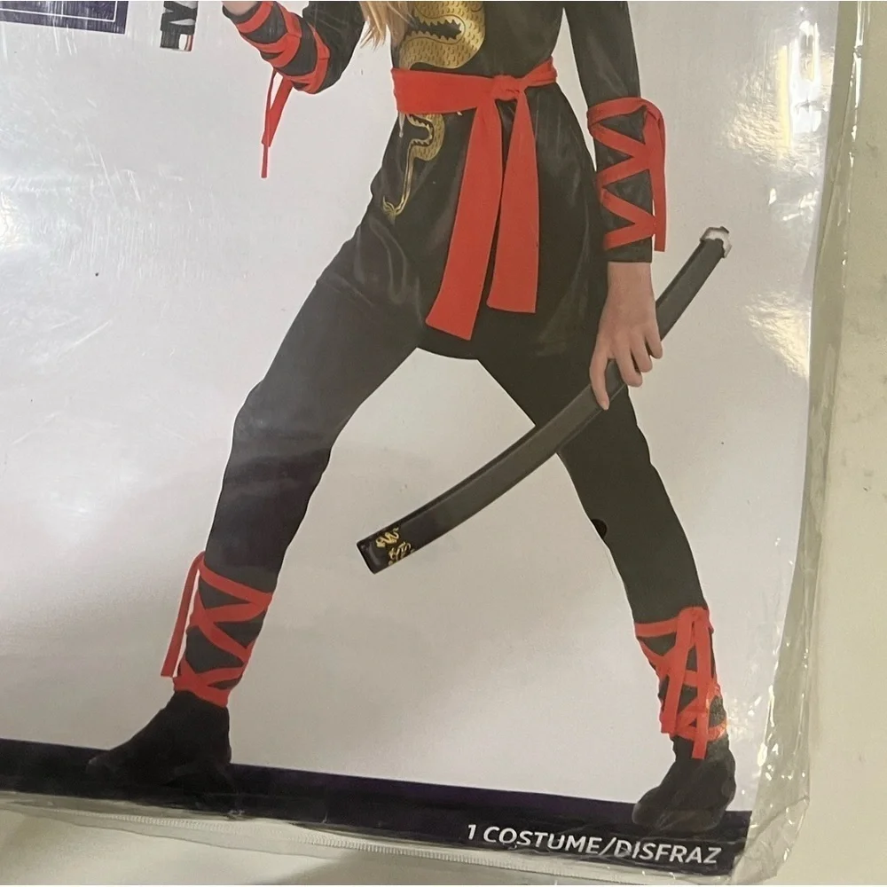 DRAGON NINJA COSTUME FOR KIDS - Black and Red