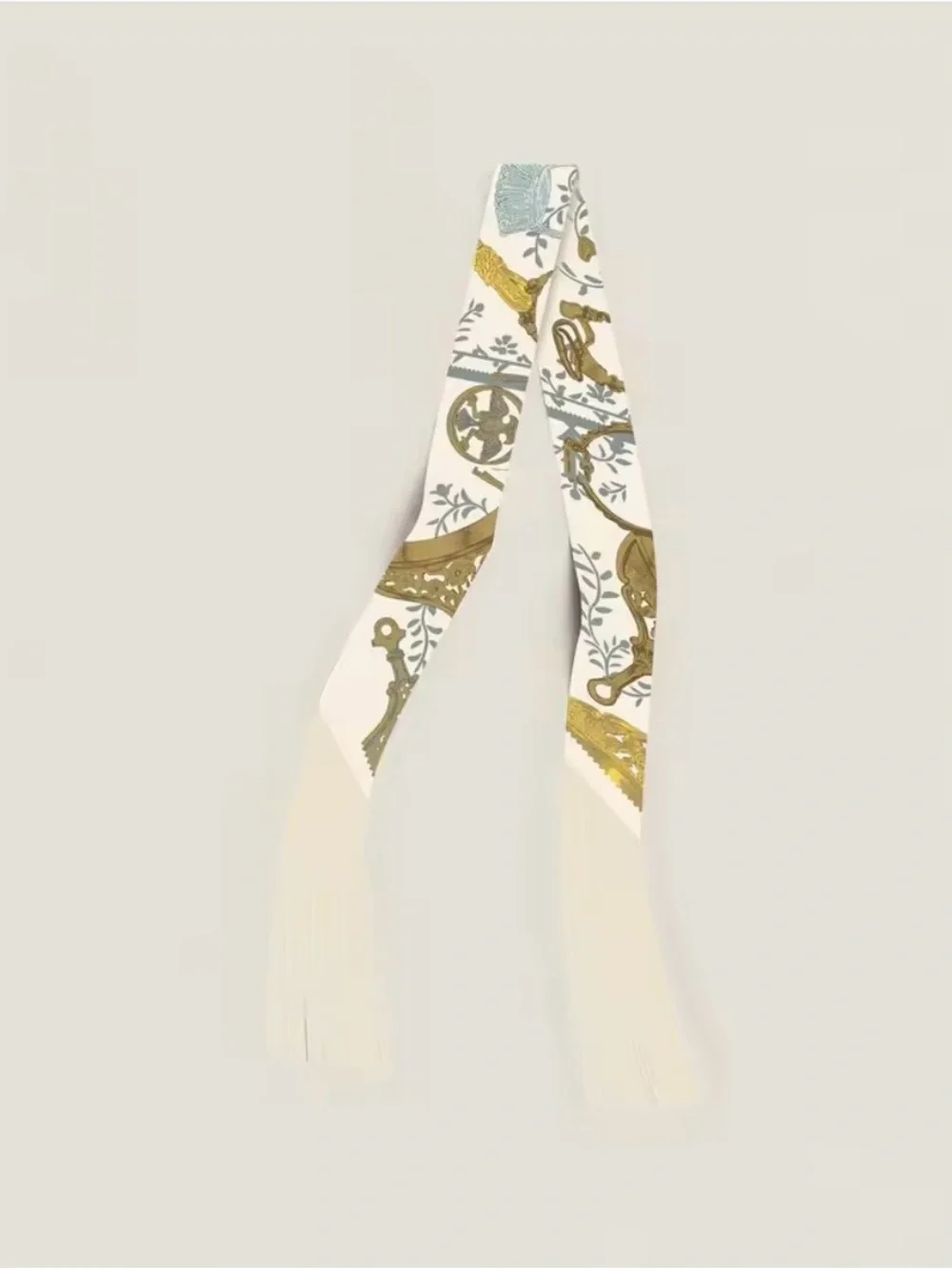 130x5cm  Silk Tassel Cashew Print Scarf Women's All-season Twilly