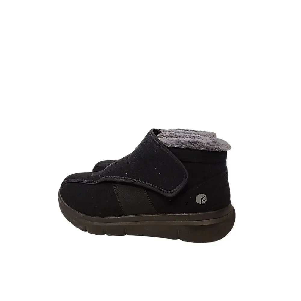 Fitville The Fit Family Shoes Slippers Size 8.5W Mens Black Warm Cozy