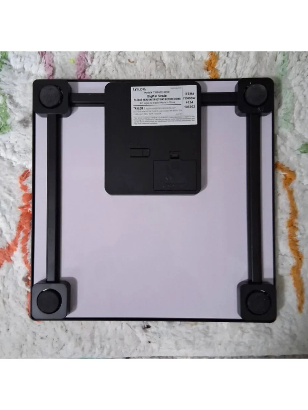 Taylor Digital 400LB Capacity Black/Grey Bathroom Scale